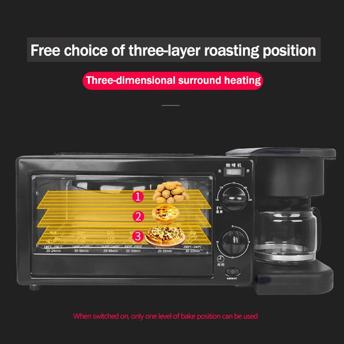 Backofen kaufen: 3 in 1: Brotbackautomat + Toaster + Hotdog-Maschine